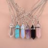 Hexagonal Column Necklace Natural Crystal turquoise